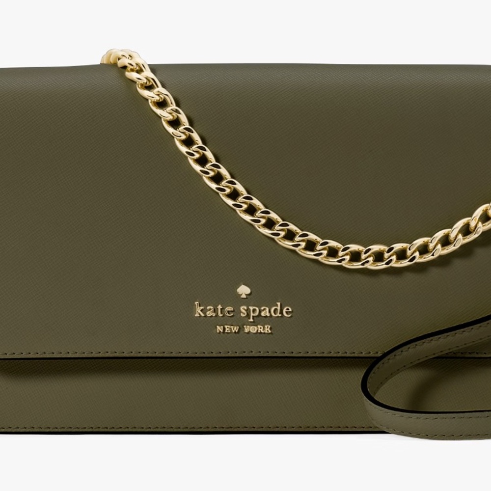 SOLD Kate Spade Green Crossbody with Gold Chain
